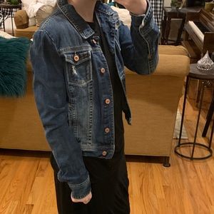 Aeropostale distressed Denim Jean Jacket!